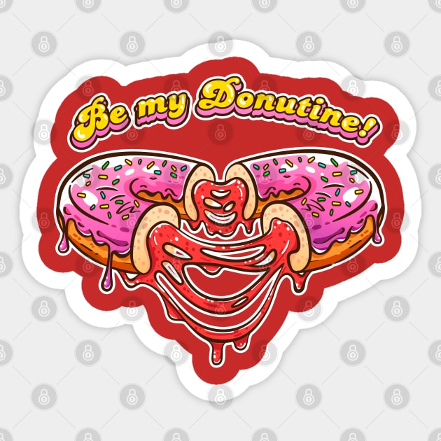 Be my Donutine! Sticker by PowKapowCreations